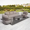 Janna Modern Hotel Luxury Outdoor Sofa Set Furniture Cushion Couch Outdoor Patio Furniture Garden Sofa Set