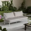 Katie 4 Piece Outdoor Furniture Garden Set Aluminum Luxury Patio Furniture Sofa Set with Coffee Table