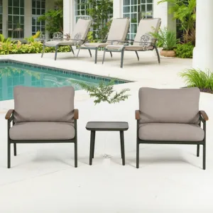Koi Modern Sofa Set Designs Waterproof Teak Outdoor Patio Furniture Garten Sofa Set