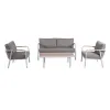 Lamb Modern Style Wooden Outdoor Furniture Patio Garden Sofa Set Park Hotel Courtyard Teak Wood Sofa Set