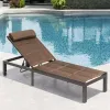 Large Outdoor Chaise Lounge Patio Lounge Chair Pool Sun Lounger for Beach