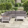 Leann Outdoor Furniture Modern Design Wholesome Teak Garden Sofa Set for Hotels Corner Sofa Set