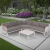 Leann Outdoor Furniture Modern Design Wholesome Teak Garden Sofa Set for Hotels Corner Sofa Set
