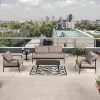 2024 Leo Best Seller Modern Durable Aluminium Outdoor Leisure Lounge Patio Sofa Set Waterproof for Garden Courtyard Hotel Use