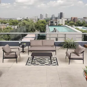 2024 Leo Best Seller Modern Durable Aluminium Outdoor Leisure Lounge Patio Sofa Set Waterproof for Garden Courtyard Hotel Use
