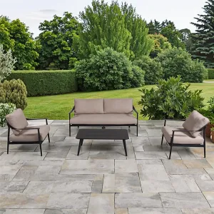 Leo Luxury Modern Aluminum Table and Sofa Outdoor Furniture Set Garden Sofa Set for Outdoor