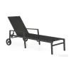 Leone Modern Aluminium Sun Lounger Chair Textilene Beach Poolside Sun Bed for Hotels Villas Pool Resorts Parks