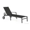 Leone Modern Aluminium Sun Lounger Chair Textilene Beach Poolside Sun Bed for Hotels Villas Pool Resorts Parks