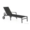 Leone Modern Style Textilene Beach Poolside Sunbed Foldable Outdoor Aluminium Lounger for Hotels and Villas for Pool Resorts