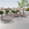 Luxury Contemporary Aluminium Garden Sofa Set Elegant Modern for Balcony Patio Furniture Outdoor Weather-Resistant