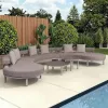 Luxury Contemporary Aluminium Garden Sofa Set Elegant Modern for Balcony Patio Furniture Outdoor Weather-Resistant