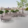 Luxury Contemporary Outdoor Aluminium Garden Sofa Set Elegant Balcony Patio Furniture