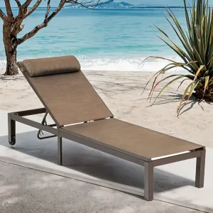 Luxury Metal Patio Outdoor Sun Bed Furniture Outdoor Sun Lounger for Courtyards Pools Beaches Hotels Gardens
