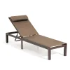 Luxury Metal Patio Outdoor Sun Bed Furniture Outdoor Sun Lounger for Courtyards Pools Beaches Hotels Gardens