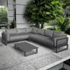 Luxury Modern Aluminum Garden Sofas Set Patio Furniture Lounge for Balcony Villa Courtyard or Hotel-Outdoor Use
