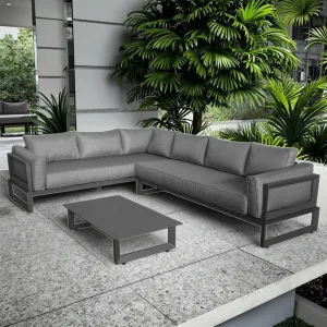 Luxury Modern Aluminum Garden Sofas Set Patio Furniture Lounge for Balcony Villa Courtyard or Hotel-Outdoor Use