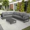 Luxury Modern Aluminum Garden Sofas Set Patio Furniture Set for Outdoor Balcony Villa Courtyard Hotel