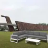 Luxury Modern Aluminum Garden Sofas Set Patio Furniture Set for Outdoor Balcony Villa Courtyard Hotel