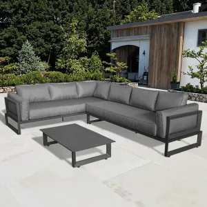 Luxury Modern Aluminum Garden Sofas Set Patio Furniture Lounge for Outdoor Use Balcony Villa Courtyard Hotel