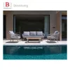Luxury Modern Aluminum Waterproof Outdoor Furniture Durable Garden Outdoor Sofa Set for Hotels and Courtyards Patio Couch Set