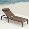 Luxury Modern Metal Patio Outdoor Lounge Furniture Sun Recliner Sun Lounger With Wheels for Pool Beach for Hotels and Gardens