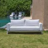 Luxury Modern Outdoor Aluminum Dining Set Durable Garden Metal Waterproof Sofa for Courtyard