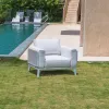 Luxury Modern Outdoor Aluminum Dining Set Durable Garden Metal Waterproof Sofa for Courtyard