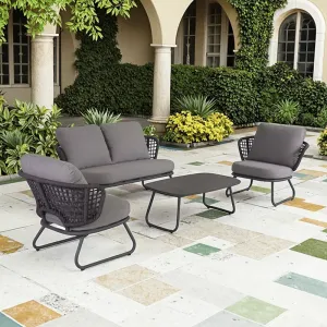 Luxury Modern Outdoor Waterproof Furniture Set Garden Sofa for Hotel and Patio Use Contemporary Sofas for Outdoor Space