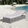 Luxury Modern Waterproof Rattan Wicker Garden Lounge Set High-Durable Outdoor Beach Pool Sun Loungers for Courtyard Hotel