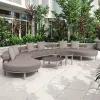 Luxury Outdoor Aluminium Garden Chair and Table Set Elegant Balcony Patio Furniture with Hospitality Table
