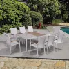 Luxury Patio Restaurant Dining Set Modern Outdoor Garden Table and Chair Durable for Courtyard Beach Use