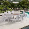 Luxury Patio Restaurant Dining Set Modern Outdoor Garden Table and Chair Durable for Courtyard Beach Use
