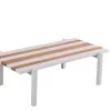 Luxury Resort Villa Outdoor Sofa Set Hotel Patio Teak Furniture With Fabric for Garden Patio Use
