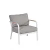 Luxury Resort Villa Outdoor Sofa Set Hotel Patio Teak Furniture With Fabric for Garden Patio Use