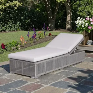 Luxury Waterproof Rattan Wicker Garden Lounge Set High-Durable Outdoor Beach Pool Sun Loungers for Courtyard Hotel