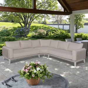 MOSS Corner Modern Luxury Garden Furniture Patio Sofa Set Rattan Outdoor Corner Sofa