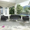 MOSS All-Weather Modern Rattan Wicker Outdoor Sofa Set for Patio Garden Villa Courtyard Aluminum Frame for Hotels