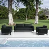 MOSS All-Weather Modern Rattan Wicker Outdoor Sofa Set for Patio Garden Villa Courtyard Aluminum Frame for Hotels
