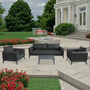 MOSS All-Weather Modern Rattan Wicker Outdoor Sofa Set for Patio Garden Villa Courtyard
