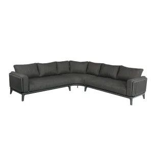 MOSS Hot Sale Modern Garden Hotel Rattan Outdoor Corner Sofa Luxury Garden Sets Hotel Outdoor Furniture Set