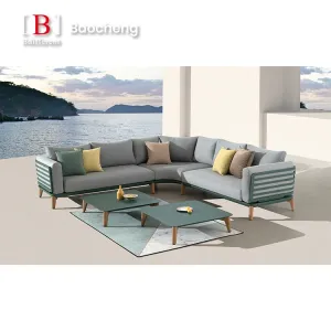 MOSS Hotel Outdoor Furniture Aluminium Sofa Set Customized Garden Corner Sofa