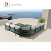 MOSS Hotel Outdoor Furniture Aluminium Sofa Set Customized Garden Corner Sofa