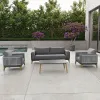 MOSS Luxury Customized Large Outdoor Garden Sofa Set Waterproof Rattan Patio Furniture Set Wicker Sofa