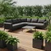 MOSS Luxury Outdoor Furniture Aluminum Garden Patio Outdoor Corner Sofa Set