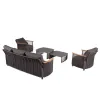 Mahnco Modern Outdoor Teak Sofa Set for Villa Courtyard Hotel Garden Patio Use
