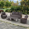 Mahnco Outdoor Garden Aluminum Sofa Courtyard Villa Single and 3 Seater Sofa Modern Furniture