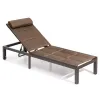 Metal Patio Outdoor Lounge Furniture Sun Recliner Sun Lounger Wheels for Pool Beach Hotels Gardens Leisure Style