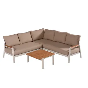 Mili Hot Sale Luxury Outdoor Garden Furniture Sofa Set Patio Aluminum Sofa Waterproof Sun Protection