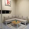 Mili Hot Sale Luxury Outdoor Garden Furniture Sofa Set Patio Aluminum Sofa Waterproof Sun Protection