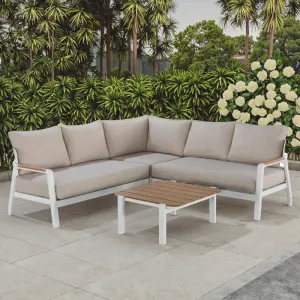 Mili Hotel Luxury Leisure Waterproof Sun Protection Patio Sofa Set Garden Teak Outdoor Sofa Set